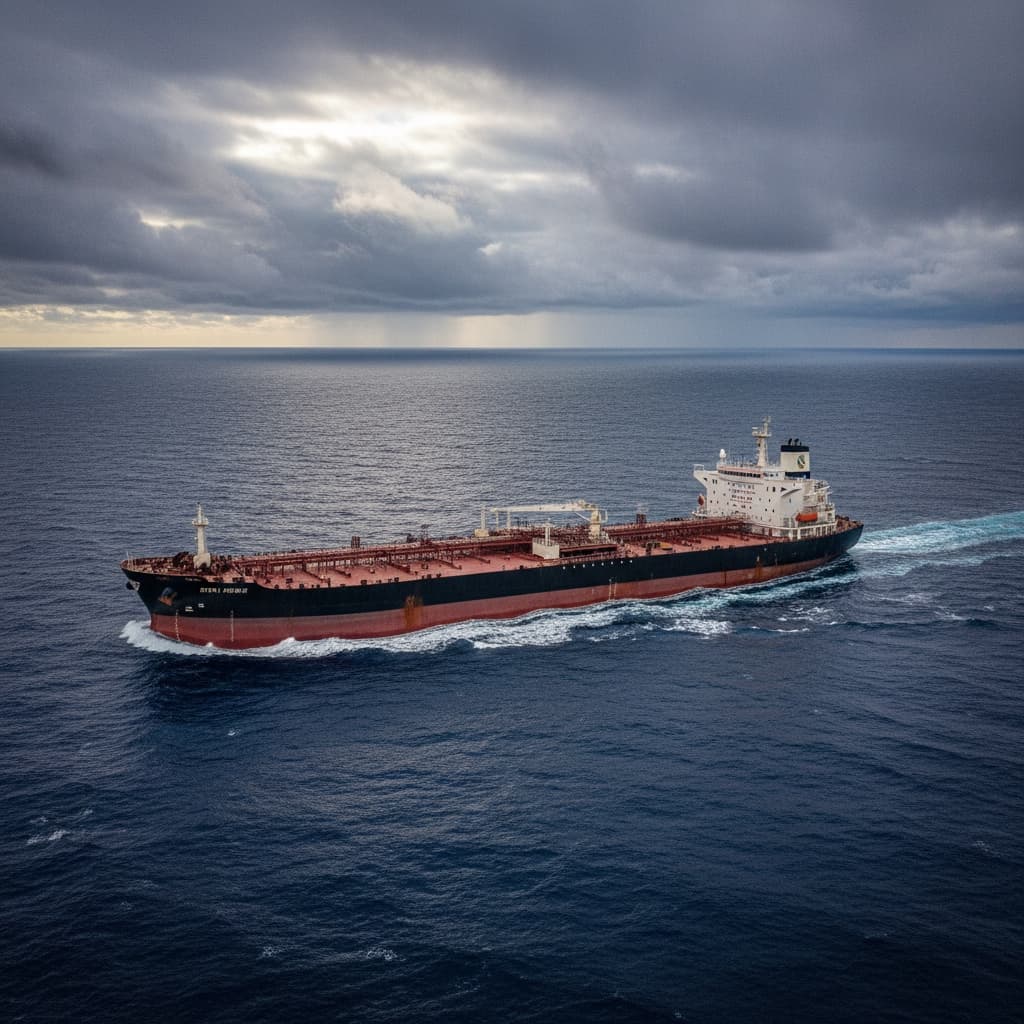 JBNX Global crude oil tanker at open sea